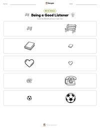 Being a Good Listener printable worksheet preview