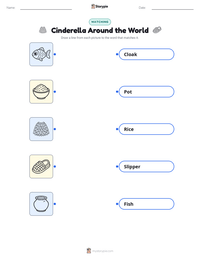 Cinderella Around the World printable worksheet for kids