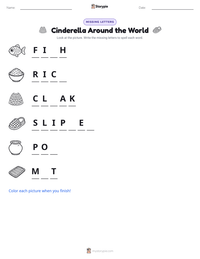Cinderella Around the World printable worksheet preview