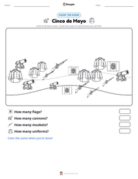 Cinco de Mayo printable worksheet preview