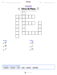 Cinco de Mayo printable worksheet preview
