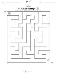 Cinco de Mayo printable worksheet preview