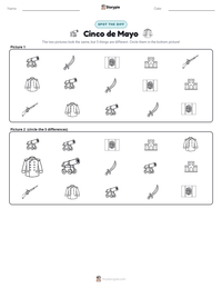 Cinco de Mayo printable worksheet preview