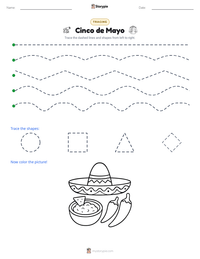 Cinco de Mayo printable worksheet preview