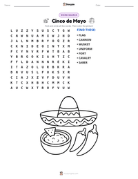 Cinco de Mayo printable worksheet preview