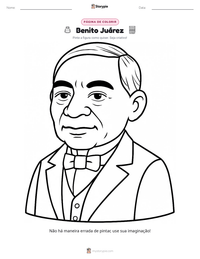 Prévia da folha de atividades imprimível Benito Juárez