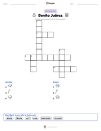 Benito Juárez printable worksheet preview