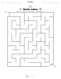 Benito Juárez printable worksheet preview