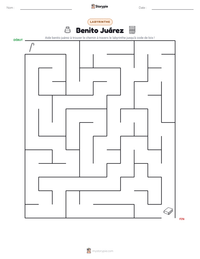 Aperçu de la feuille de travail imprimable Benito Juárez