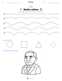 Aperçu de la feuille de travail imprimable Benito Juárez