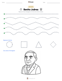 Anteprima della scheda stampabile di Benito Juárez