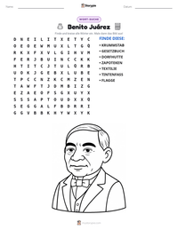 Benito Juárez druckbare Arbeitsblatt Vorschau