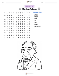 Aperçu de la feuille de travail imprimable Benito Juárez
