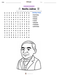 Podgląd drukowalnego arkusza ćwiczeń Benito Juárez