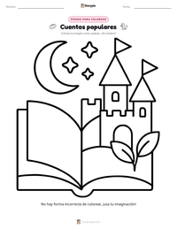 Página para colorear de Cuentos populares para niños