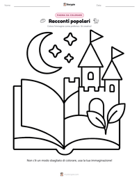 Pagina da colorare di Racconti popolari per bambini