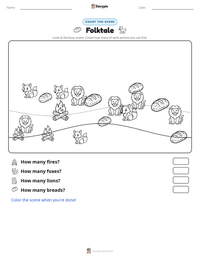 Folktale printable worksheet preview