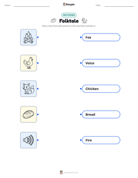 Folktale printable worksheet for kids