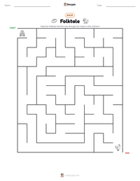 Folktale printable worksheet preview