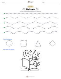 Folktale printable worksheet preview