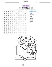 Folktale printable worksheet preview