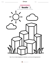 Pagina da colorare di Basalto per bambini