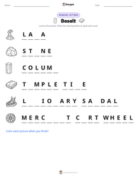 Basalt printable worksheet preview