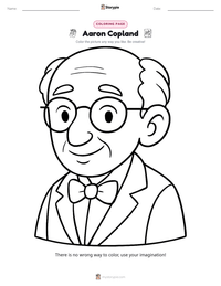 Aaron Copland coloring page for kids