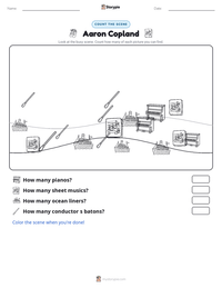Aaron Copland printable worksheet preview