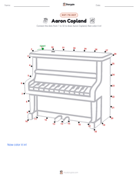 Aaron Copland printable worksheet preview