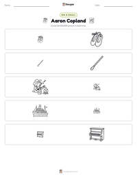Aaron Copland printable worksheet preview