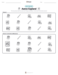 Aaron Copland printable worksheet preview