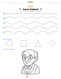 Aaron Copland printable worksheet preview