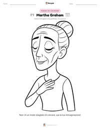 Anteprima della scheda stampabile di Martha Graham