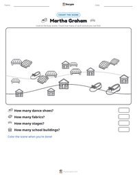 Martha Graham printable worksheet preview