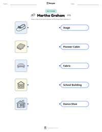 Martha Graham printable worksheet preview