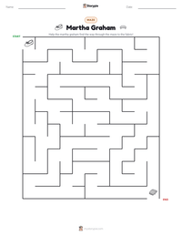 Martha Graham printable worksheet preview