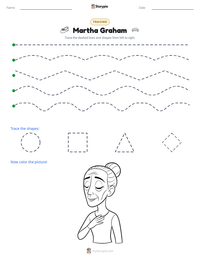 Martha Graham printable worksheet preview
