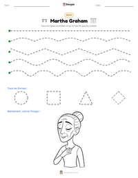 Aperçu de la feuille de travail imprimable Martha Graham