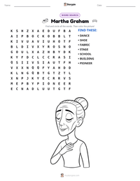 Martha Graham printable worksheet preview