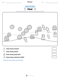 Moai printable worksheet preview
