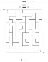 Moai printable worksheet preview