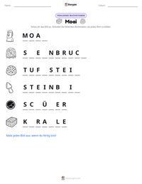 Moai druckbare Arbeitsblatt Vorschau