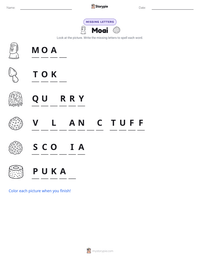 Moai printable worksheet preview