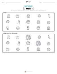 Moai printable worksheet preview