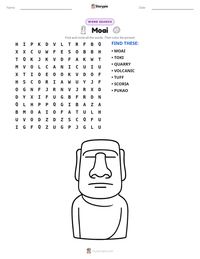 Moai printable worksheet preview