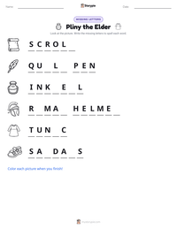 Pliny the Elder printable worksheet preview