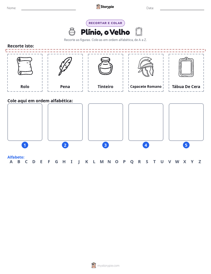 Recortar & Colar Alfabeto