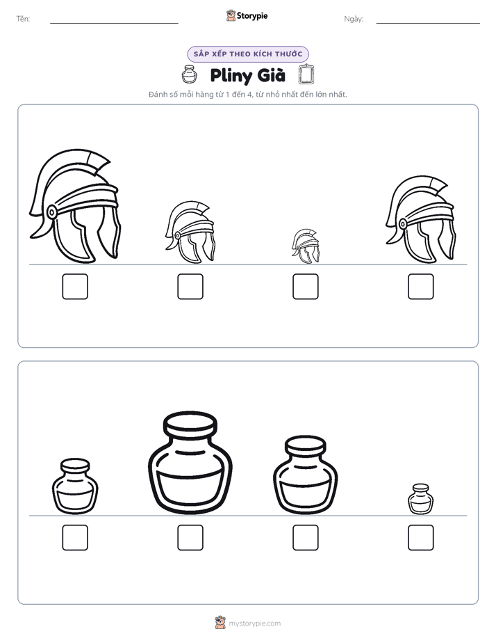 Thứ Tự Kích Thước