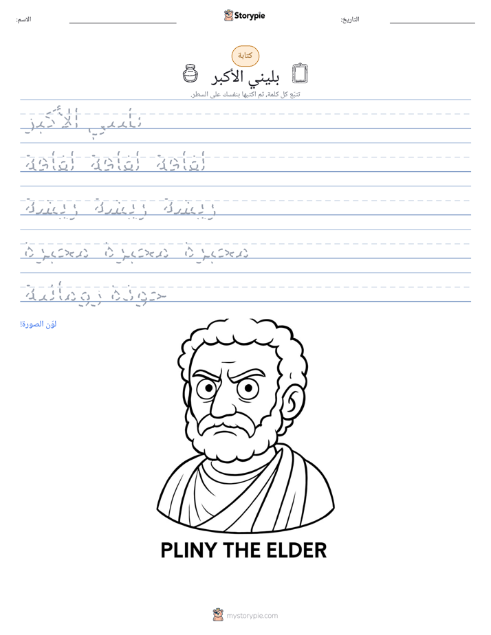 تمرين الكتابة